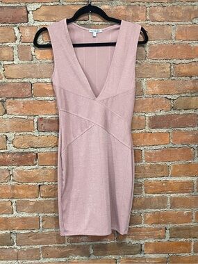 Y2K Charlotte Russe Dusty Rose V-Neck Sleeveless Mini Dress | Sm | EUC